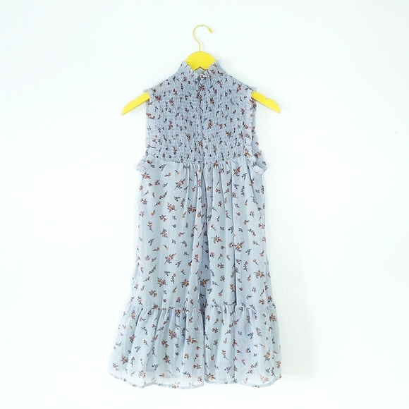 Wild Fable Blue & Yellow Floral Prairie Dress - Picture 2 of 4